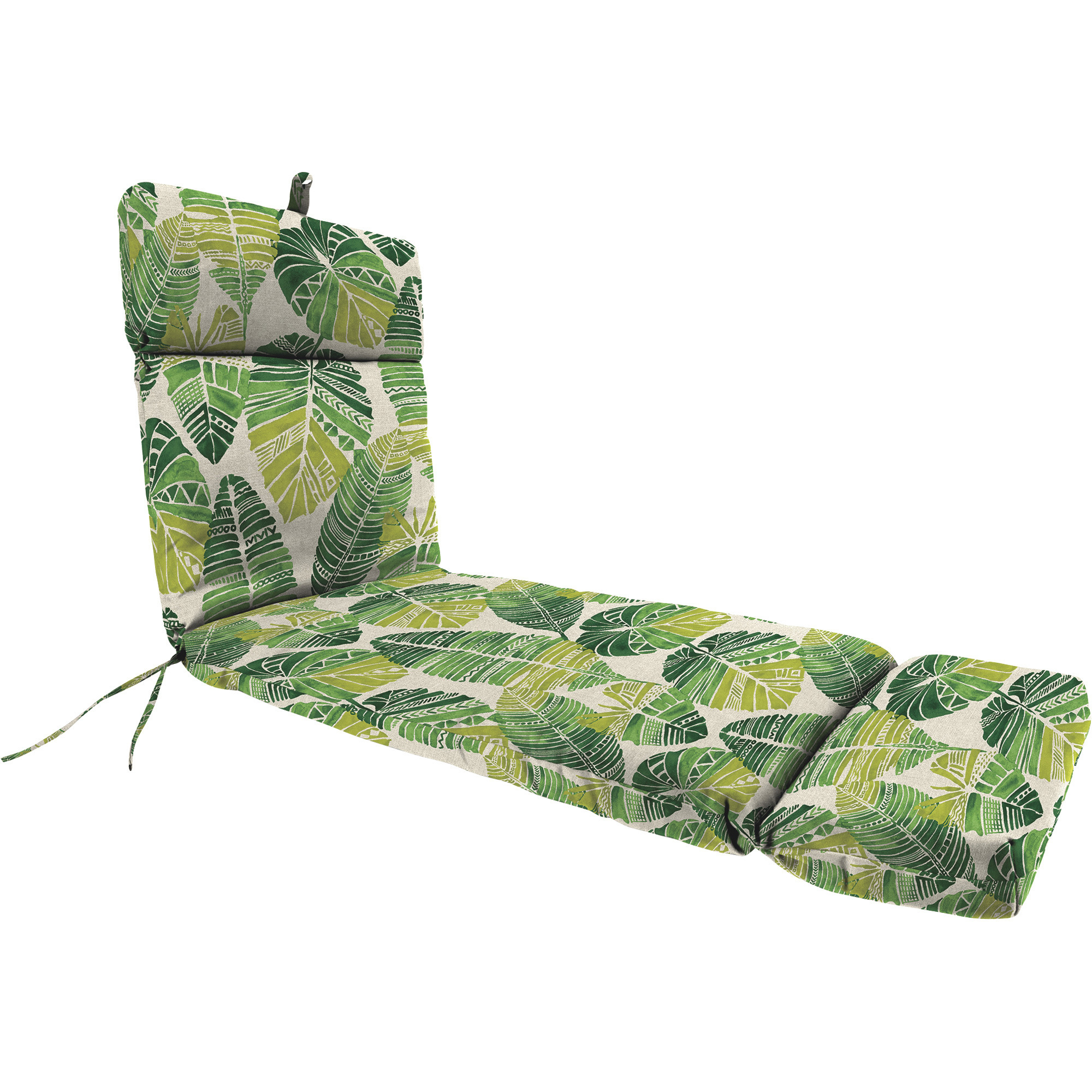 Jordan Manufacturing Chaise Lounge Cushion, Spun Polyester, Hixon Palm, Model# 9552PK1-5952D